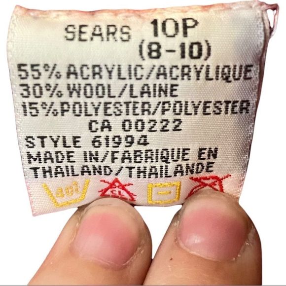 Vintage Sears fuzzy orange high neck long sleeve sweater size 10 (8-10) EUC - Picture 3 of 6